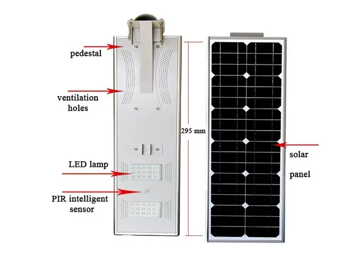 Pole Mounted High Lumens Motion Sersor Integrated Solar LED Street Light For Outdoor