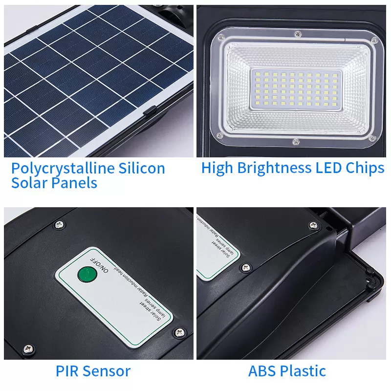 Integrated All In One 20w 40w 60w Outdoor Ip65 With Pir Sensor ABS Material