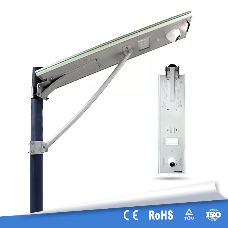15w All In One Led Solar Street Light With Outdoor CCTV Camera IP 720p