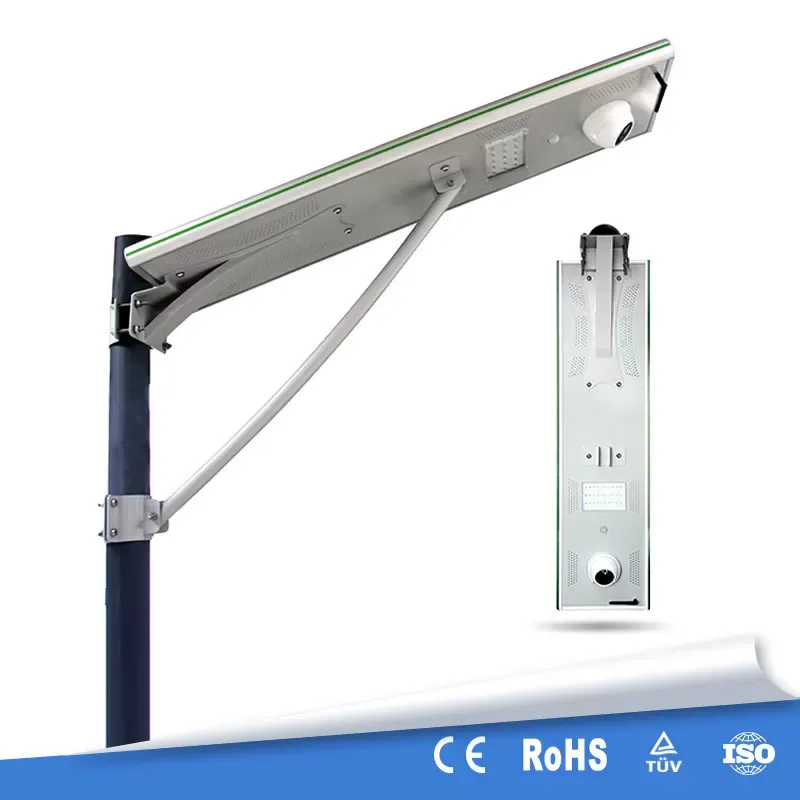 15w All In One Led Solar Street Light With Outdoor CCTV Camera IP 720p