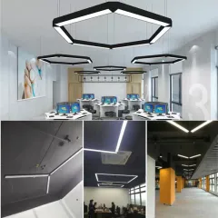 Aluminum 15W 20W 36W Suspended Office LED Linear Pendant Light