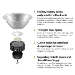 Energy Saving Industrial High Bay Lights , LED High Bay Emergency Lighting IP54