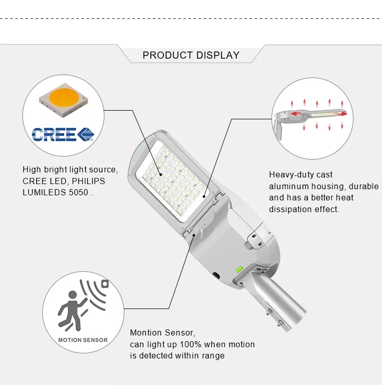 Farola LED ETL DLC ROHS Alta calidad IP66 Impermeable 100w 120w 150w 200w 300w Farola LED de alta potencia 150w