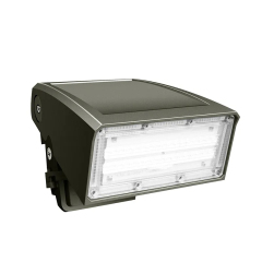 Corte total 20w 30w 40w 60w 80w 100w 120w com fotocélula luz de parede led giratória ao ar livre