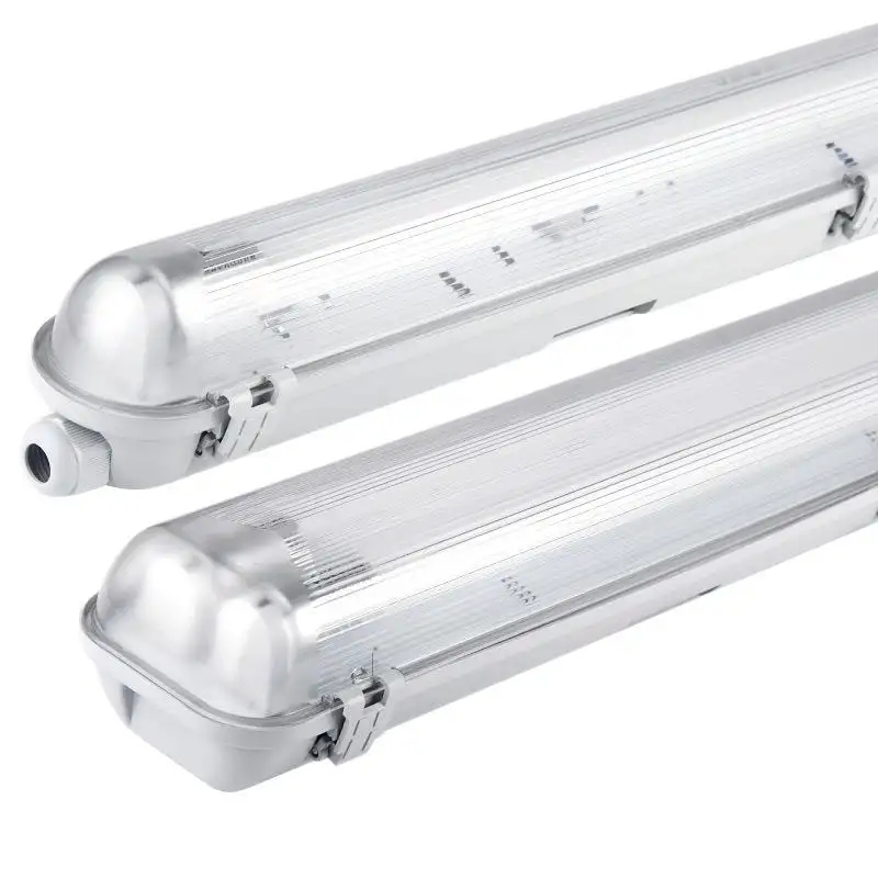 Single And Double Tri-Proof Bracket Waterproof Dustproof Corrosion-Proof T8 Led Tube Light Fixture