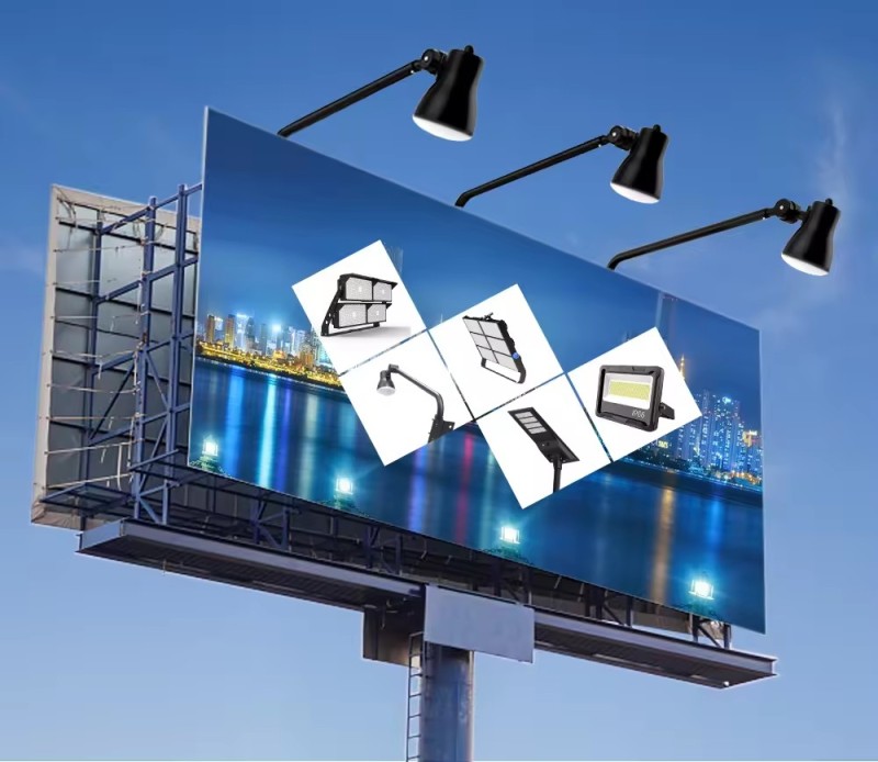 36W 360 Vertical Rotation White Outdoor LED Advertising Billboard Lights
