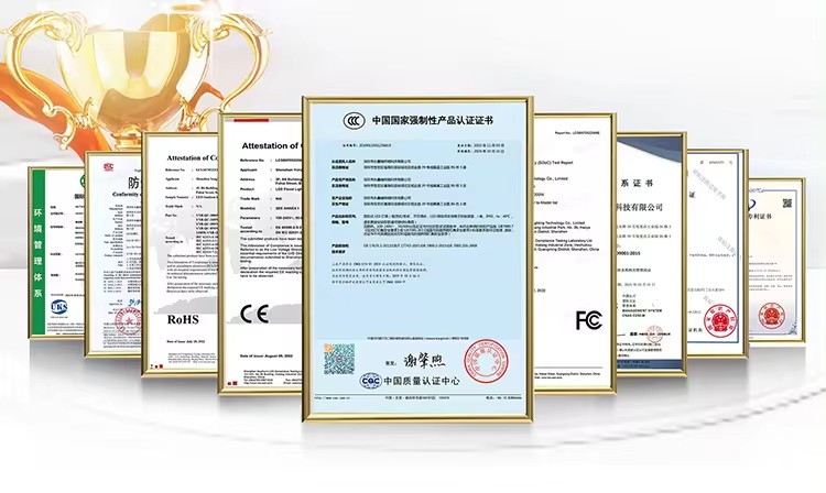 Certifications des lumières de stade à LED de 1 500 watts