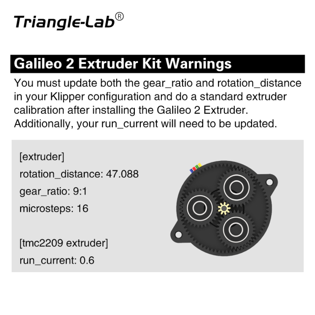Galileo 2 Extruder Kit / Z Drive Kit