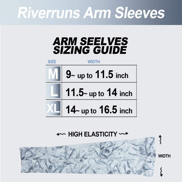 Riverruns Fishing Arm Cooling Sleeves with Headscarf, Arm Warmers With Thumb Hole for Men Outdoor Activities.
