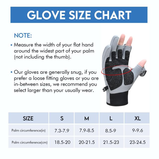 Riverruns Flexible Fishing Gloves Fleece Lining Windproof Ice Fishing Gloves Water-Repellent Touchscreen 3 Cut Fingers