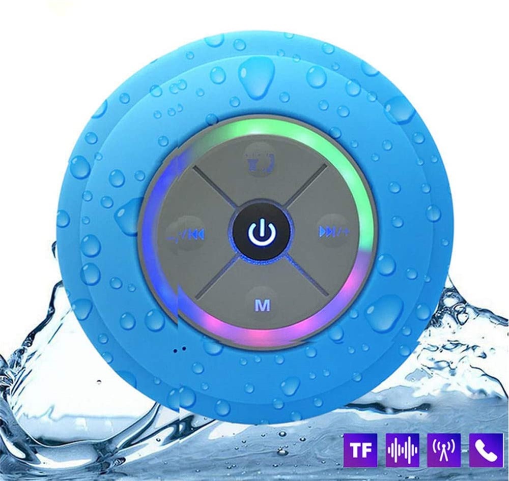 LED Shower Waterproof speaker with Suction