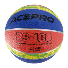 Colorful size 7 rubber basketball 