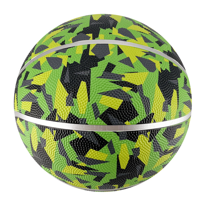 Colorful rubber size 7 basketball