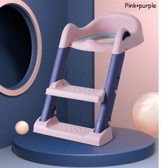 Baby Potty Training Toilet Seat with Non-Slip Step Stool Ladder Sturdy and Non-Slip Wide Steps