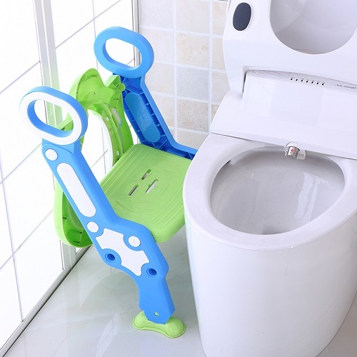 Baby Potty Training Toilet Seat with Non-Slip Step Stool Ladder Sturdy and Non-Slip Wide Steps