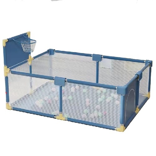 Large Playpen for Baby and Toddlers with Basketball Net, Rings, Play Pens for baby