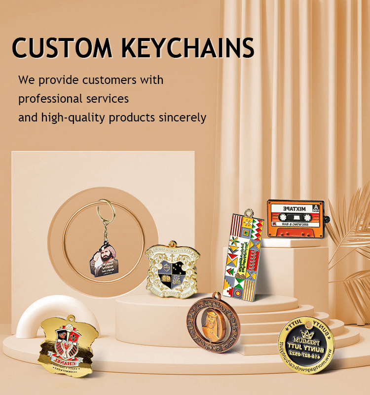 Custom keychains - qunyi gifts