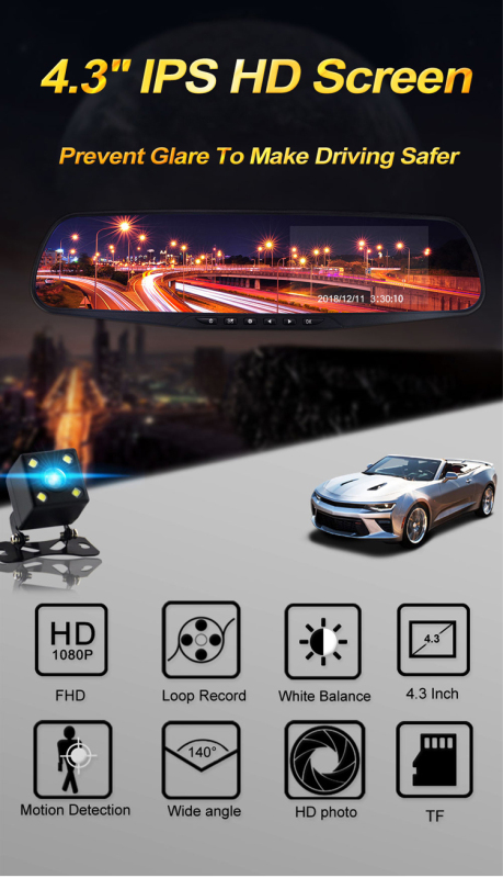 Hd car camera driving video recorder