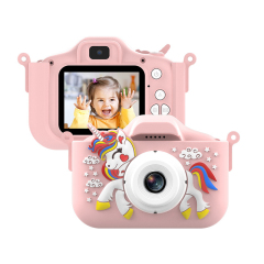 Unicorn Kids Camera Toddler Toys 2.0 inch Screen HD 48 Megapixels Dual Lens Selfie Children Video Digital Camera