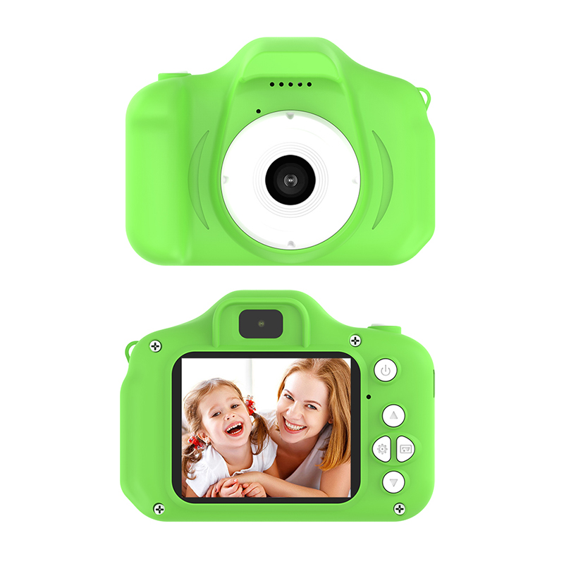 Cartoon frog prince Dual lens Mini Selfie kids Camera Children camera 1080P 2inches Screen with game as toy gift to baby