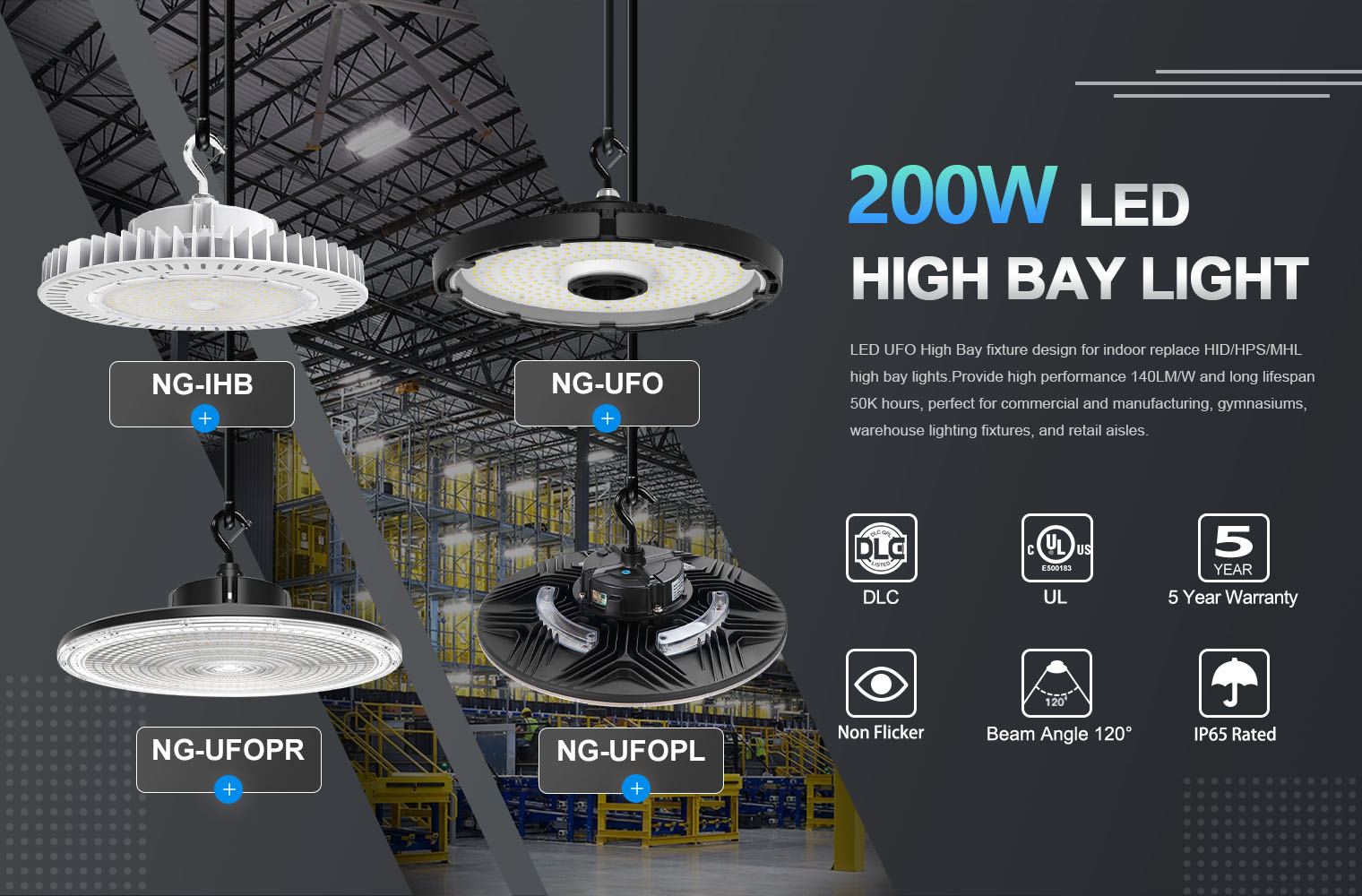 200W UFO LED High Bay Light