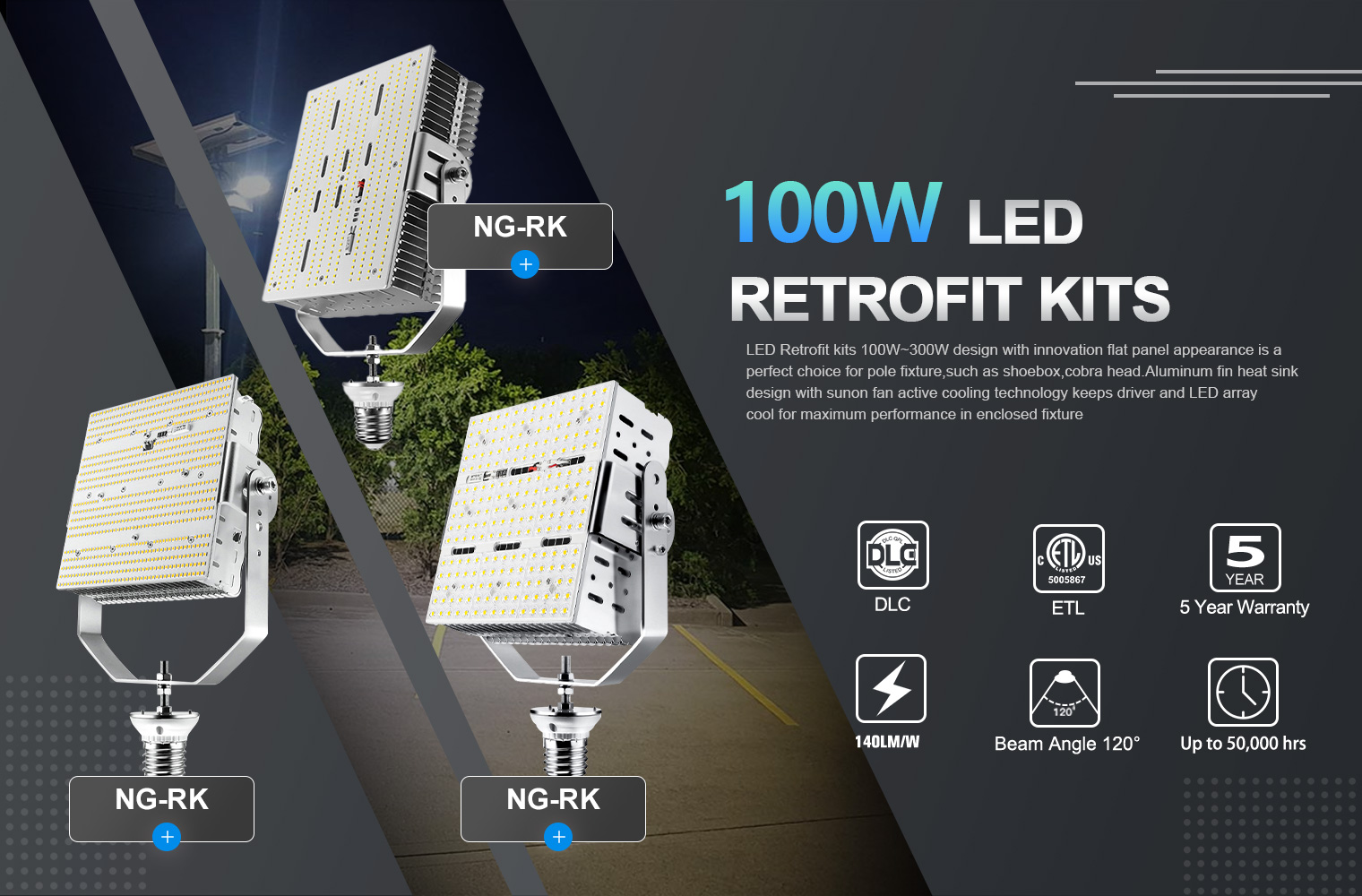 100W LED Retrofit Kits
