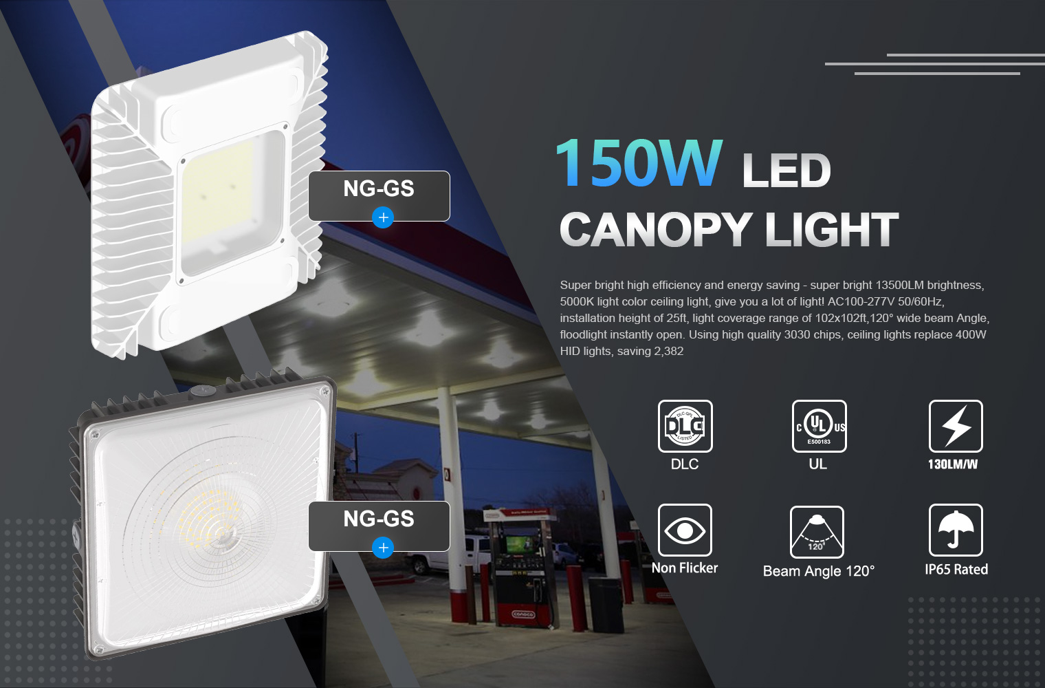 150W LED Canopy light