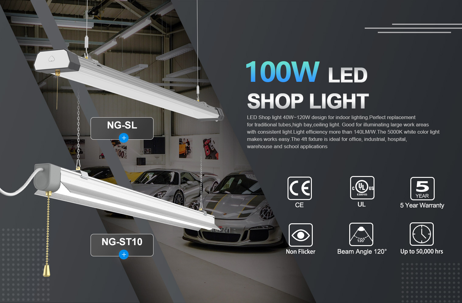 100W LED Shop Light