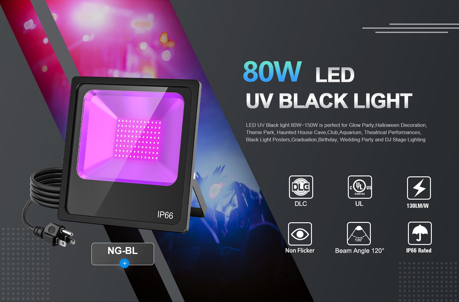 80W LED UV Black Light