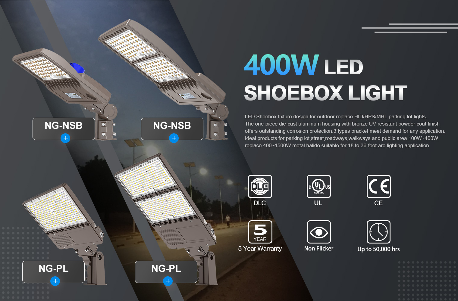 400W LED Shoebox Light