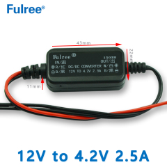 Fulree Ultra Slim Thin Input DC 12V(8-15V) to Output DC 3.3V 4.2V 5V 6V 7.5V 9V 1A 2.5A DC-DC Step Down Converter for Car Camera DVR Dash Cam