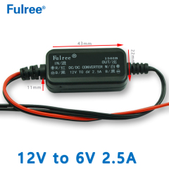 Fulree Ultra Slim Thin Input DC 12V(8-15V) to Output DC 3.3V 4.2V 5V 6V 7.5V 9V 1A 2.5A DC-DC Step Down Converter for Car Camera DVR Dash Cam