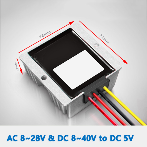 Input AC 10-28V and DC 8-40V to Output DC 5V 10A MAX AC/DC to DC converter Car LED Display Screen Voltage Power Supply Step-Down Module