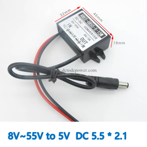 DC-DC converter Input DC 12V 24V 36V 48V (8-55V) to Output DC 5V 3A 15W