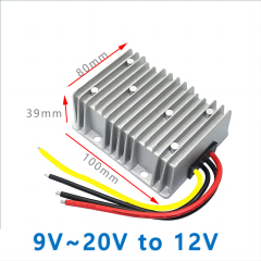Input DC 9V-20V to Output DC 12V 1A 2A 3A 4A 5A 6A 8A 10A 12A 15A 20A 25A DC to DC Converter