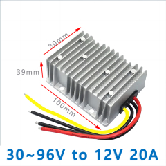 Input DC 72V 80V(30~96V) /100V(40~120V) to Output DC 12V 5A 8A10A15A 20A aluminum shell DC TO DC Converter
