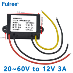 Input DC 36V/48V(20-60V) to Output DC 12V 3A 5A 8A 10A 36W-120W on-board step-down DC to DC converter