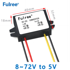Input DC 48V 60V(8V~72V) to Output DC 5V 1A 2A 3A DC to DC Converter