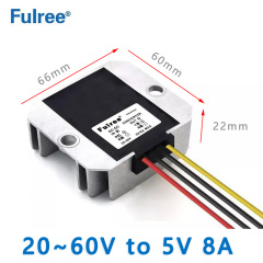 Input DC 36V 48V (20V~60V)to Output DC 5V 3A 5A 8A 10A aluminum shell DC to DC Converter