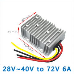 Input DC 12V/24V (10~30V) or 36V(28~40V) to Output DC 72V 6A 8A DC to DC converter