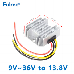 Input DC 9V-36V to Output DC 13.8V 1A 2A 3A 4A aluminum shell DC to DC converter