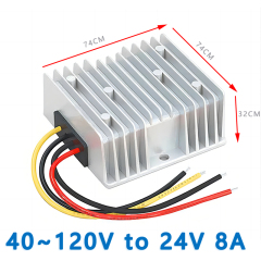 Input DC 72V 80V(30~96V) /100V(40~120V) to Output DC 24V 3A 5A 8A10A15A 20A aluminum shell DC TO DC Converter