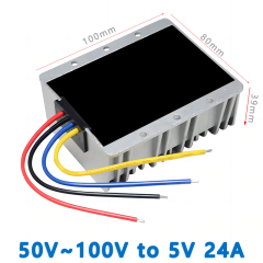 Input DC 60V 72V 80V (50-100V) to Output DC 5V 1A 2A 3A 4A 5A 8A 10A 15A 20A 22A 24A Isolated DC to DC Step Down Converter