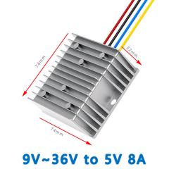 Fulree Input DC 12V/24V(9-36V)to Output DC 5V 1A 2A 3A 4A 5A 8A 10A 15A 20A 22A 24A Isolated DC- DC converter