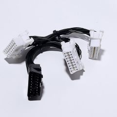 15CM Toyota OBD2 harness OBDII one to three 16pin cable for multiple OBD devices