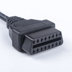 OBD2 male to 2 DB9 and OBD female CABLE Serial RS232 OBD2 diagnostic tool connection cable