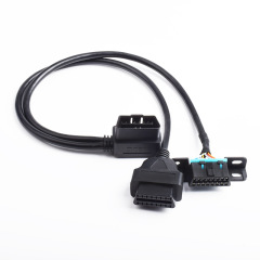 Automotive OBD2 One to Two Extension splitter Y Cable Universal Interface OBD 16 pin 16 core Cable Wire harness
