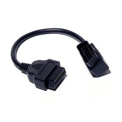 30cm OBD2 diagnostic tool cable L-shaped elbow right angled 16pin extension cable vehicle mounted ELM327 connection cable