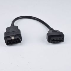 Automotive OBD male to female 16 core powered 16PIN extension cable OBD2 diagnostic tool extension cable with metal buckle