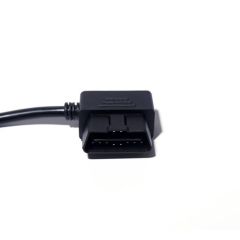30cm OBD2 diagnostic tool cable L-shaped elbow right angled 16pin extension cable vehicle mounted ELM327 connection cable